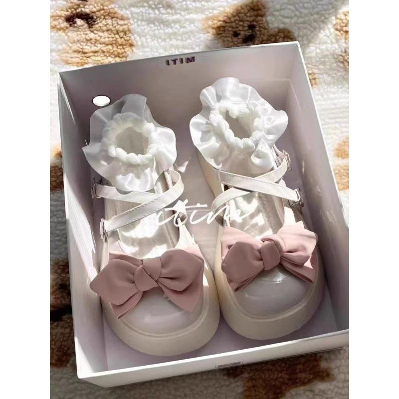 Children's Mary Jane small leather shoes Japanese girls jk big head shoes 2025 summer spring bow girls single shoes