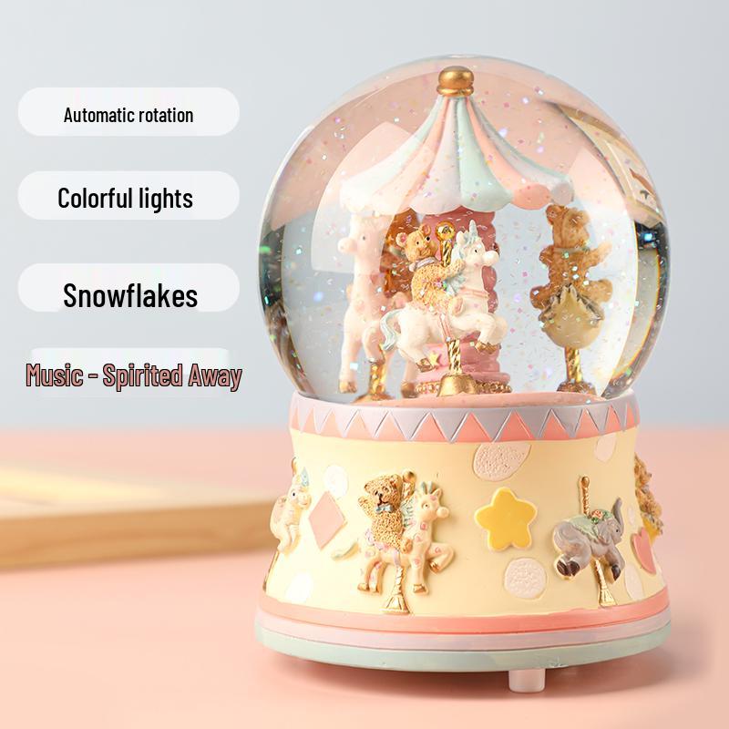 Crystal Carousel Music Box: Princess Gift