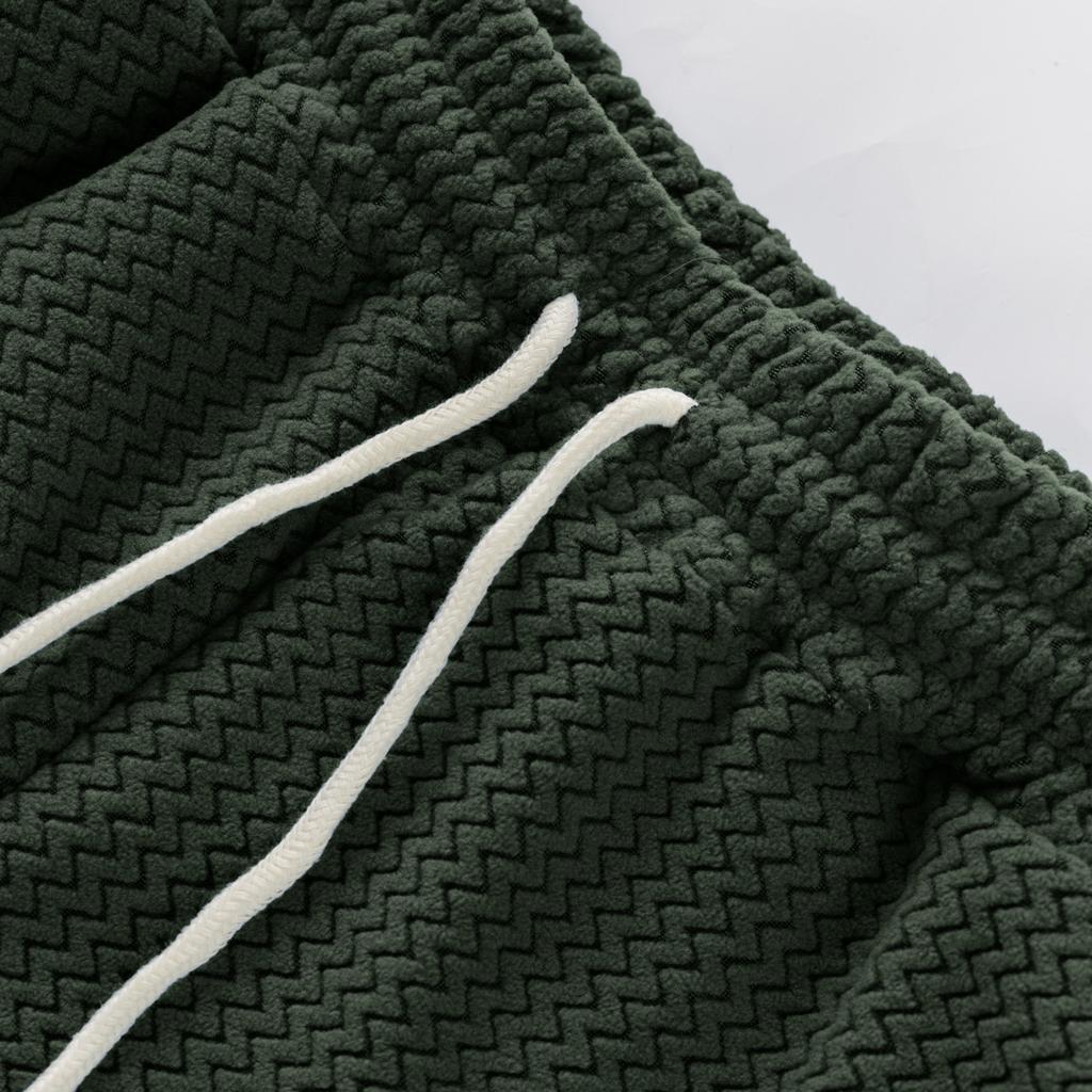 Men's Winter Fleece Tracksuit Sets Stand Collar Sweatshirt Cargo Sweatpants 2 Piece Jogging