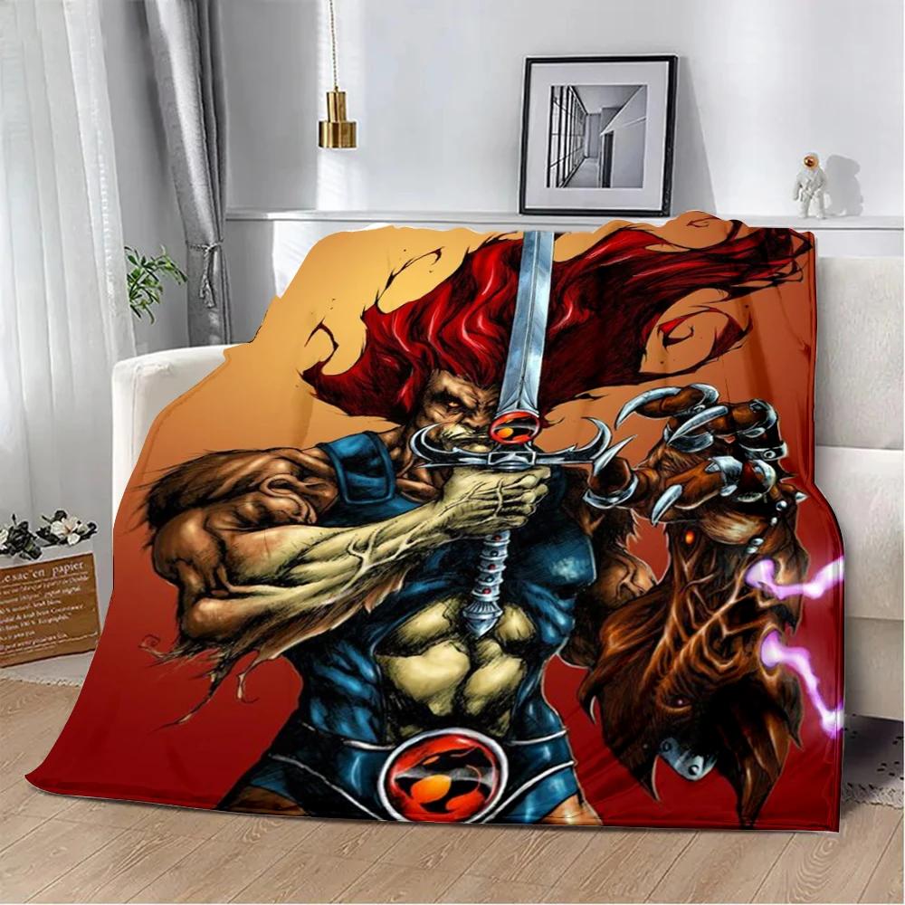 Fashion Cartoon Thundercats Printed Blanket Picnic Blankets Warm Blanket Soft and Comfortable Blanket Home Travel Birthday Gifts
