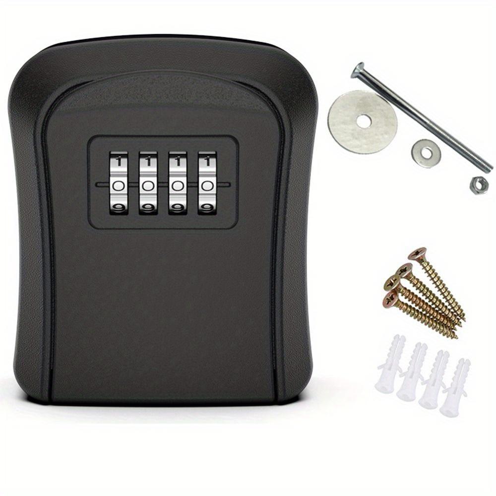 

Portable Engineering Plastic Key Safe Box Weatherproof Wall Mounted 4 Digit Combination Lock Anti-theft Key Lock Box Outdoor чёрный