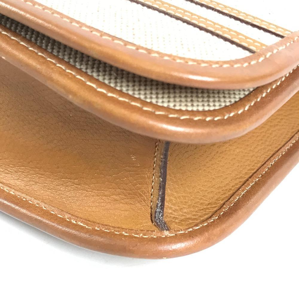 HERMES Horse Cheval Logo Vintage Jockey Crossbody handbag Shoulder Bag Beige