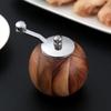 Ceramic Grinding Core Spherical Pepper Grinder Wooden Manual Pepper Grinder  for Grilling Frying
