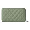 Grace Quilted Mint Green Leather Wallet/Clutch for Women