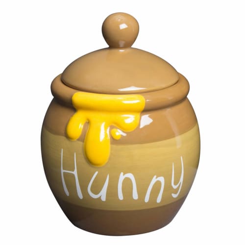 SunArt Disney "Winnie the Pooh" Honey Pot Canister, Storage Container, Candy Container, 13.5cm Tall, Winnie the Pooh Merchandise, Interior Decor, Tabl
