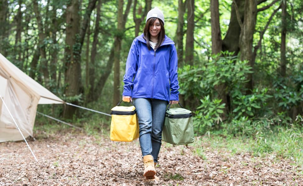 NEUTRAL OUTDOOR Soft Container Camping Storage Condiment Camping Large Outdoor Tableware Tote Perfect for and Barbecues Bag, 4-Color Set, Foldable,