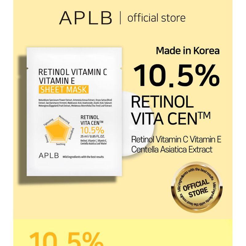 APLB Retinol Vitamin C Vitamin E Sheet Mask Set