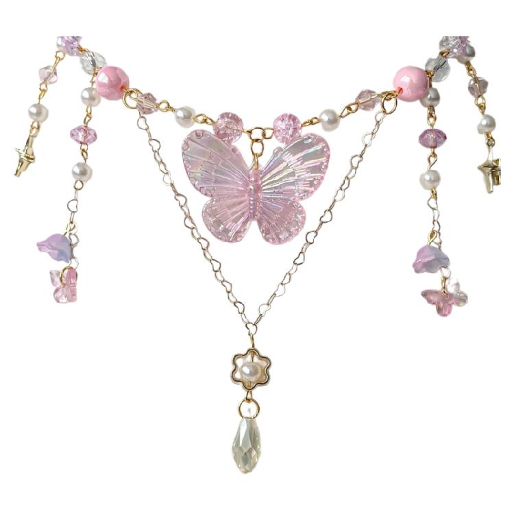 Fashion Chain Butterfly Pendant Necklace Choker for Fashion forward Individuals 1