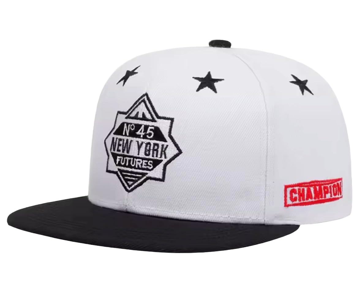 

[sproutsy] New York Futures Snapback Cap, No. 45 Design, Black/White, Men s N°45 NEW YORK (JP, Number Size, 58.0 cm, White)