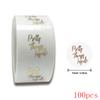 50-500Pcs Labels 1Inch Clear Gold Foil Thank You Stickers For Wedding Pretty Gift Cards Envelope Sealing Label Stickers