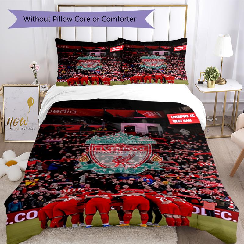 Liverpool Football Club Bedding Set Breathable Duvet Cover With Pillowcases Home Decoration Birthday Gift