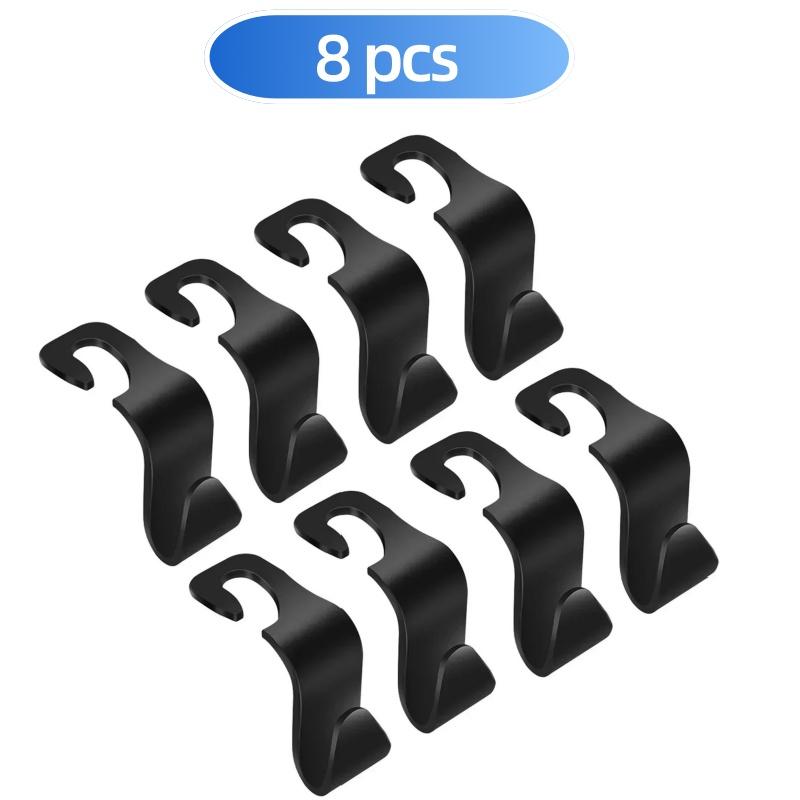 1/1/8Pcs Car Headrest Hooks Hanger Seat Back Organizer Holder Clips Auto Fastener Hooks Storage for Bag Car Interior Accessories