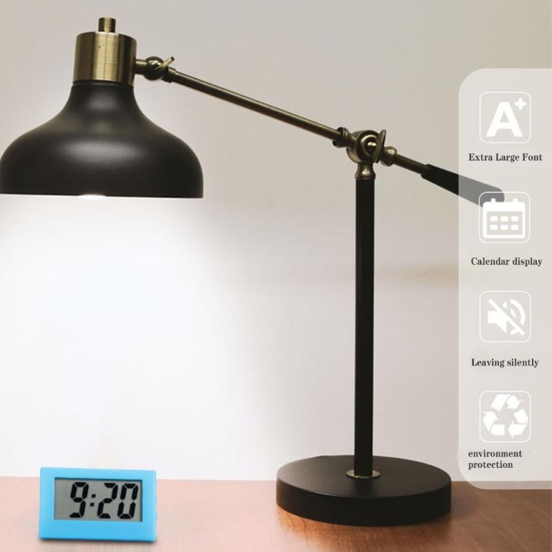 Tiny Desk Clock With Clear LED Display Easy Setup 55x25x30mm Portable Size For Elderly Students Travel Home Office Use