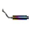 Leihuo Stainless Steel Exhaust System for Live Dio ZX 50 SR AF34 Dazzle with Finish AF35, Color, Burn-In