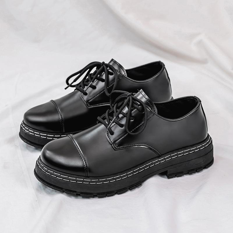 

Large size 46 leather shoes men s shoes casual single shoes new fashion teen men s lace-up student performance leather shoes 47 39