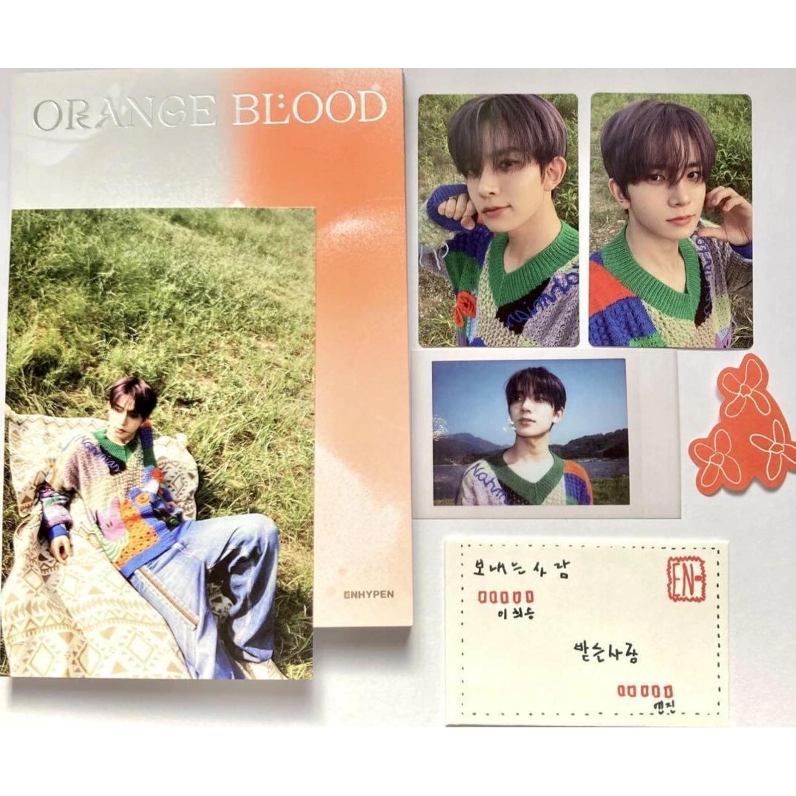 

ENHYPEN ORANGE BLOOD версія ENGENE. CD(відкрили) ФОТОАЛЬБОМ ФОТОКАРТКА КАРТКА З ПОВІДОМЛЕННЯМ HEESEUNG FULL SET