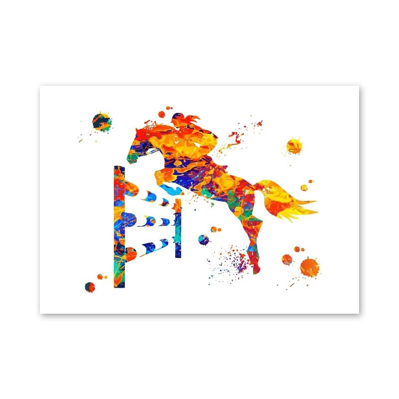 Abstract Watercolor Posters and Prints Young Basketball Players Modern Wall Art Canvas Painting for Sports Rooms Home Decoration