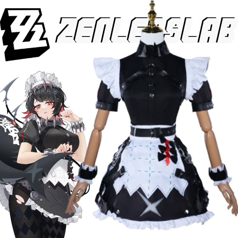 Zenless Zero Zone Ellen Joe Cosplay Game Cartoon Shark Maid Costume Dress Party