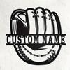 Customizable Metal Sign Baseball Silhouette Wall Art Home Decor Hot Sale
