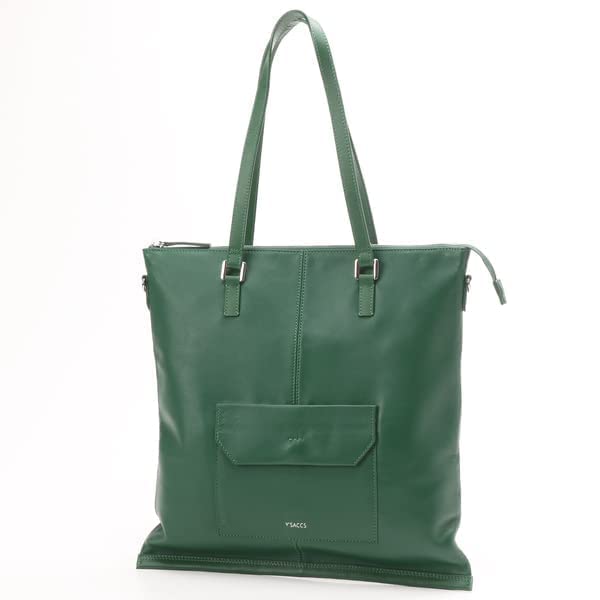 Tote Italian Sheep Flat Black [Isaac] Bag, 2-Way Tote, Women's, (10)