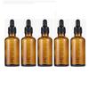 5pcs 5-100ml Graduated Dropper Bottle With Silicone Head Essential Oil Empty Dispenser High-Grade Light-Proof Glass Medicine Bottle