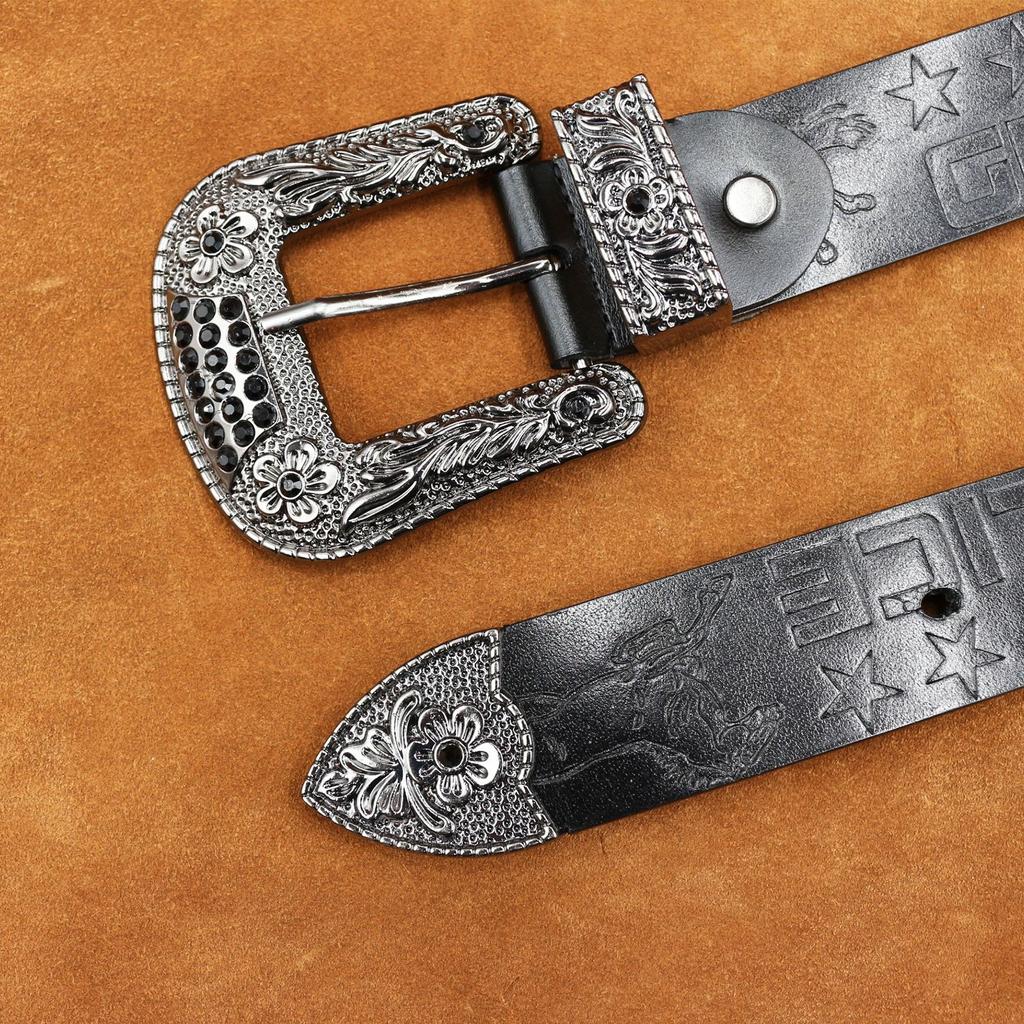 Pure Cowhide Pin Buckle Belt For Men, Retro Versatile Jeans Belt, Simple Casual Leather Belt For Men