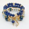 Chic Bohemian Four-Layer Glass Beaded Tassel Women's Bracelet