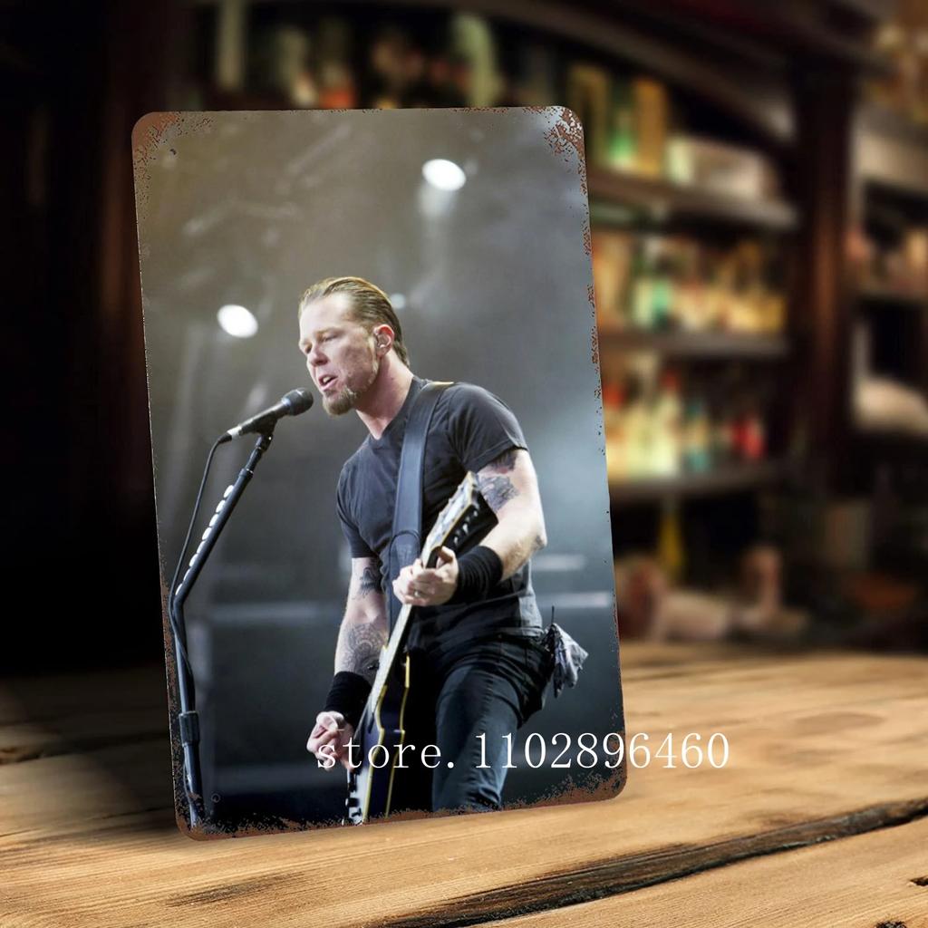 James Hetfield Metal Plaques & Signs Wall Decor Vintage Tin Signs Captain Metal Poster Decor for Bar Pub Club Wall Decoration