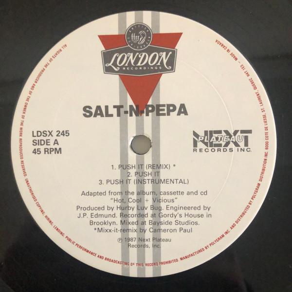 

7inch Record SALT N PEPA - Push It (Remix) / Tramp (Remix) LDS240 London Records, 1987 Canada Rap & Hip-Hop/R&B Used