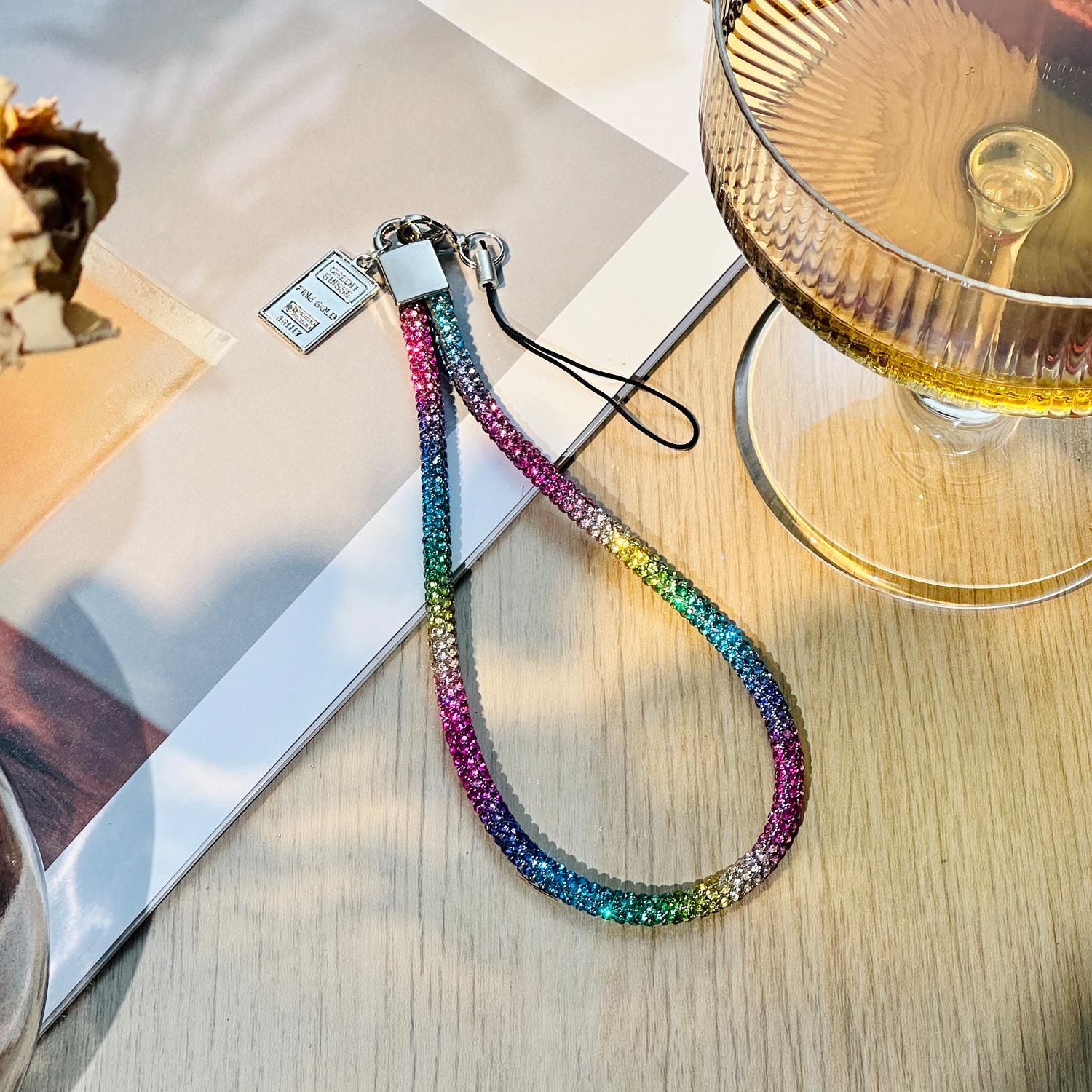 

Жіночий ланцюжок на руку для мобільного телефону з діамантами та підвіскою