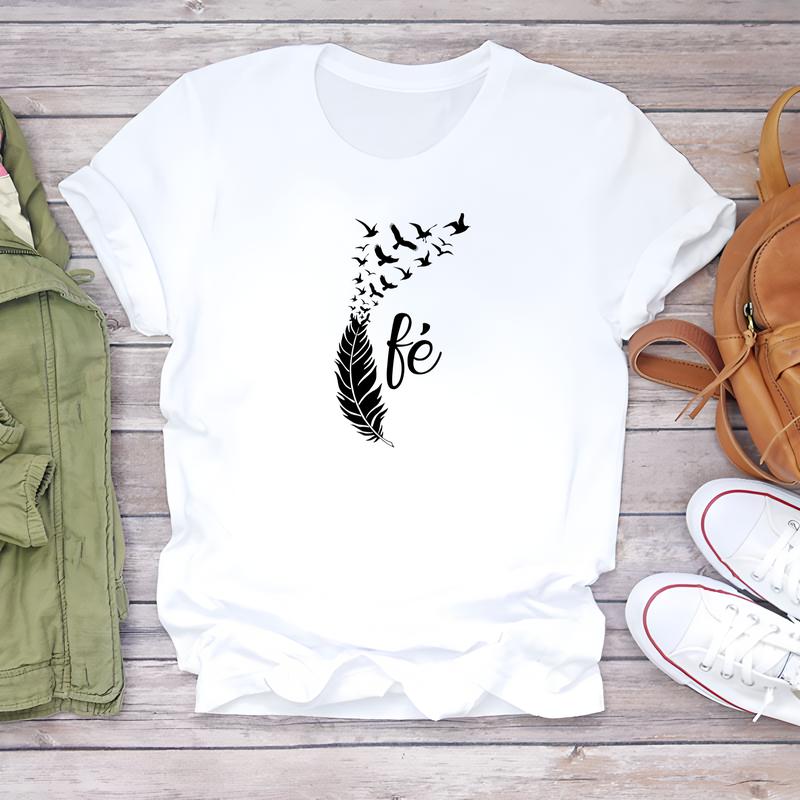 

Летняя модная женская футболка с милым принтом, повседневный модный топ с коротким рукавом для женщин, стильный и удобный. 5XL