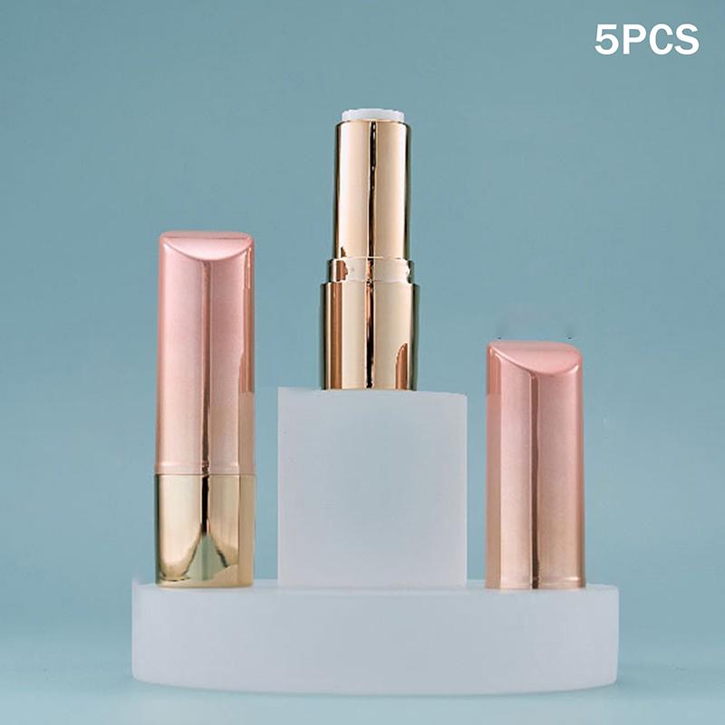 1/5Pcs 3.6G Filling Empty Gradient Lipstick Tube Lip Balm Container Plastic Cosmetics Packaging Makeup Tool Travel Essentials