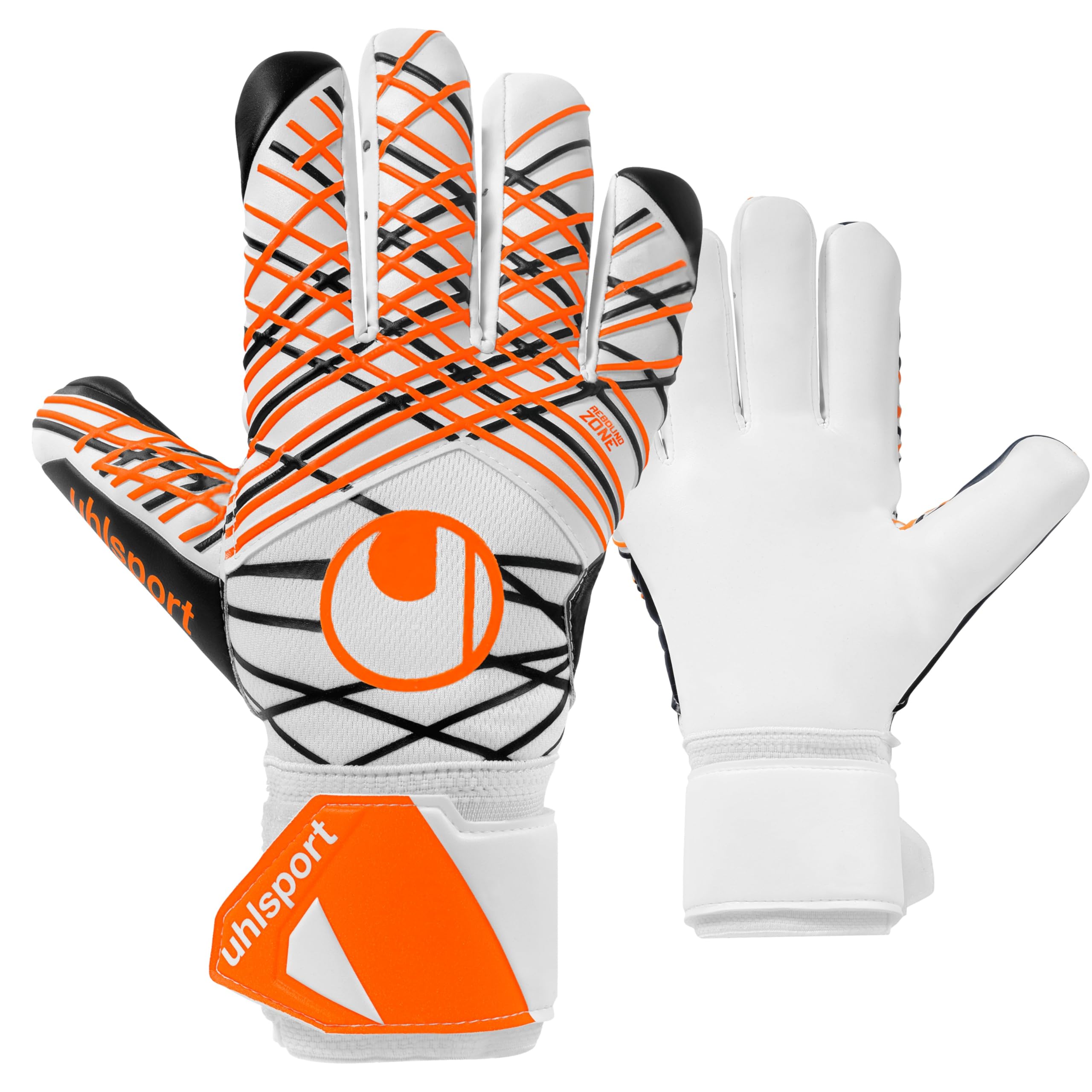 uhlsport Soccer Goalkeeper Half Negative 1011368 01 6 Match/Practice Gloves, Soft, Comp,