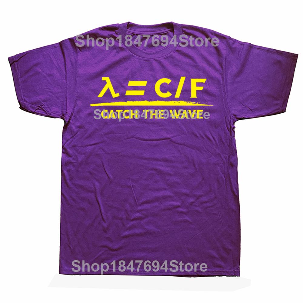 

Формула Длины Волны Поймай Волну Любительская HAM Радио Футболка для Мужчин Женщин Хлопковая Футболка Круглый Вырез Футболки С Коротким Рукавом Большие Размеры 4XL