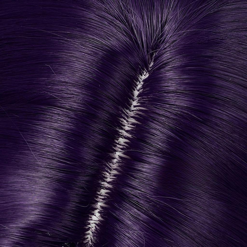 LAOBAO Misato Katsuragi Cosplay Disguise Costume Purple Long Perfect for and Events Wig, Heat-Resistant, Wig, Accessory, Hair, Curly, Parties,