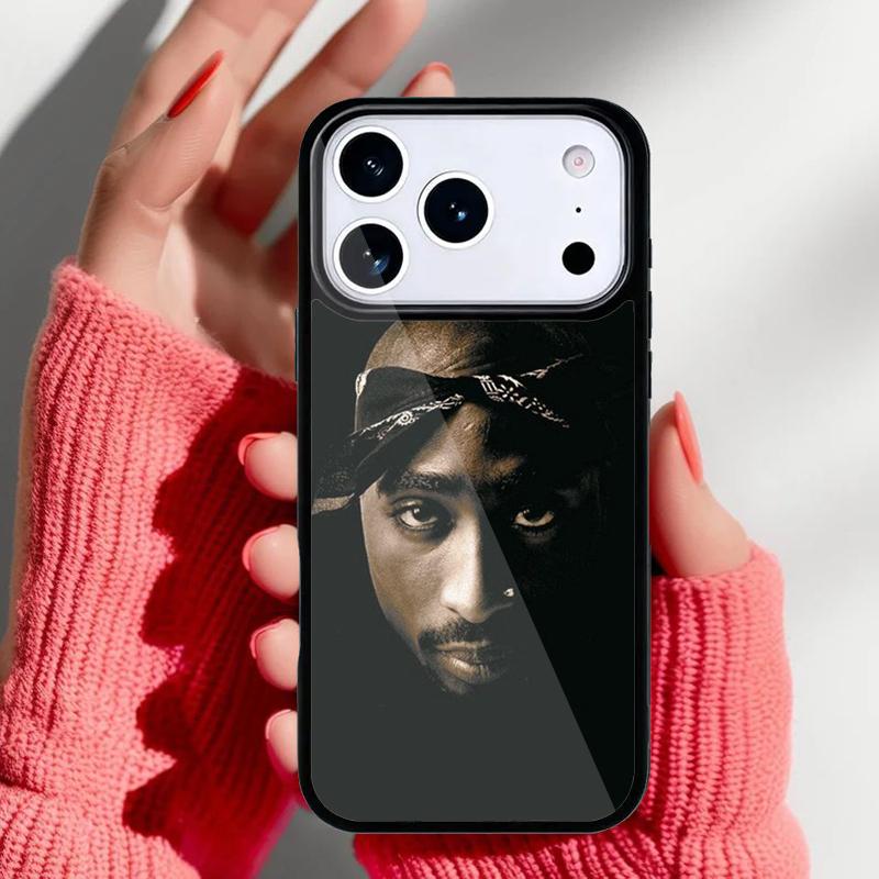 

Hiphop Rap Singer 2Pac Tupac Shakur Phone Case for iPhone 17 16 15 14 13 Pro Max Back Cover for 12 11 Pro Coque iPhone 11 Pro