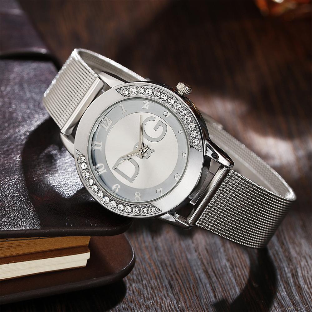 Luxury  Women's Watches With Diamonds Simple Digital Design Ladies' Quartz Watch Casual Gold Mesh Belt Women Clock Strap