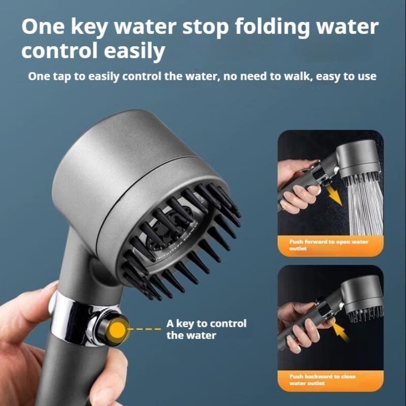 Modern Concise High Pressure Filter Shower Head Brush Rain Faucet Bathroom Accessories for Home Indoor Decoration Shower Head