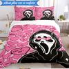 Horror Movie Characters 3pcs K-pop music group Bedding set,Ideal for Bedroom, Dormitory,Including Duvet Cover And 2pcs Pillowcases,Fan gifts