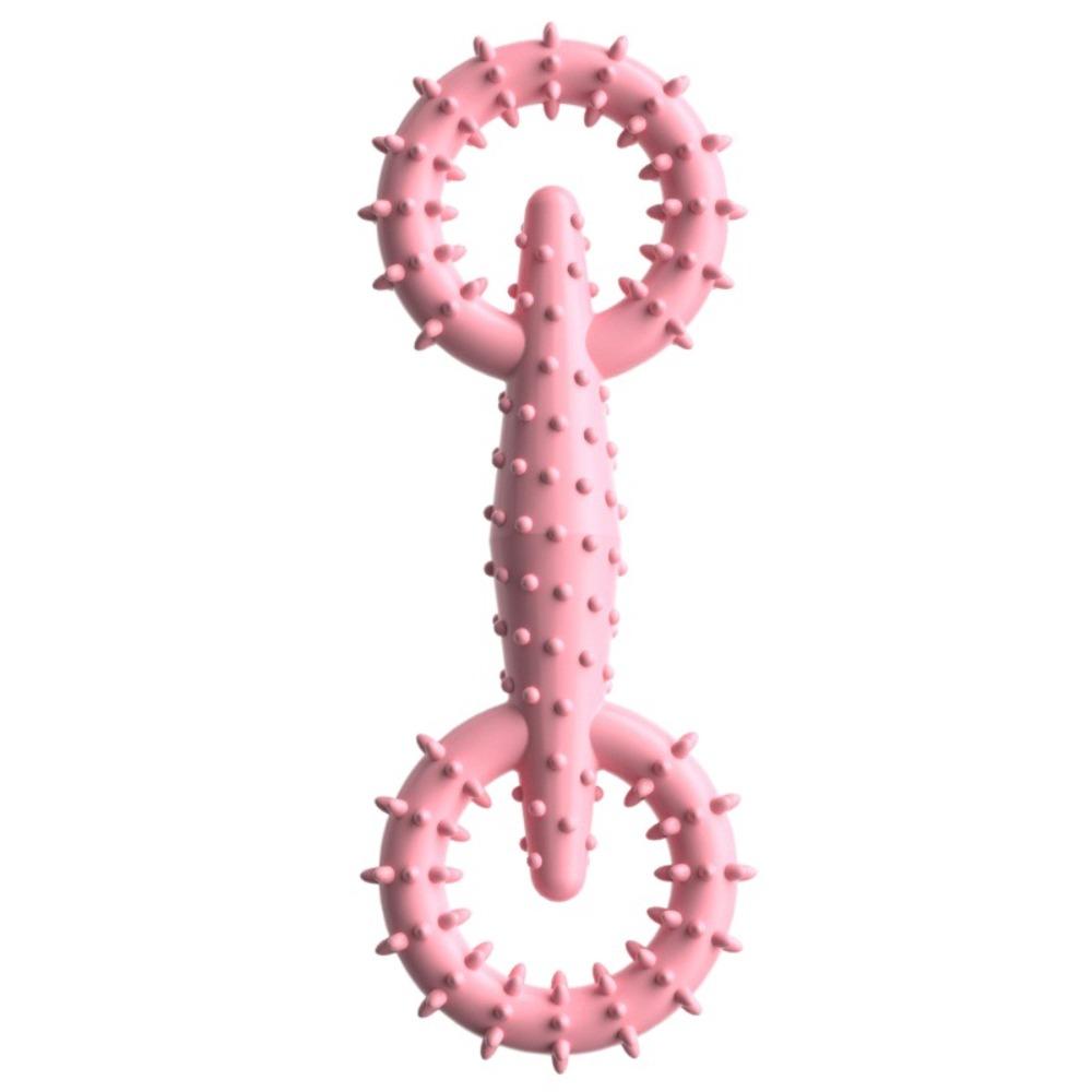 

2 шт. Игрушки для жевания питомцев выпуклой формы, TPR, Игрушка для чистки зубов собаки, Практичная игрушка-кольцо для перетягивания для собаки, Подарок для питомца розовый