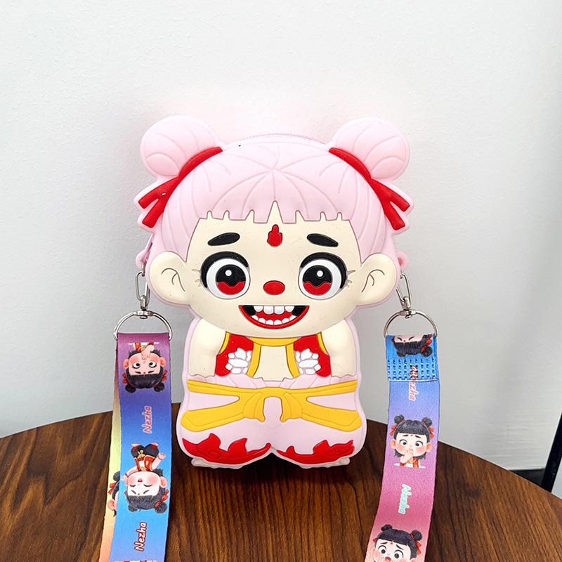 Creative Change Bag Nezha Cartoon Children's Bag Boys and Girls Cute Bag Guochao Magic Child Peripheral Shoulder Oblique Span Bag
