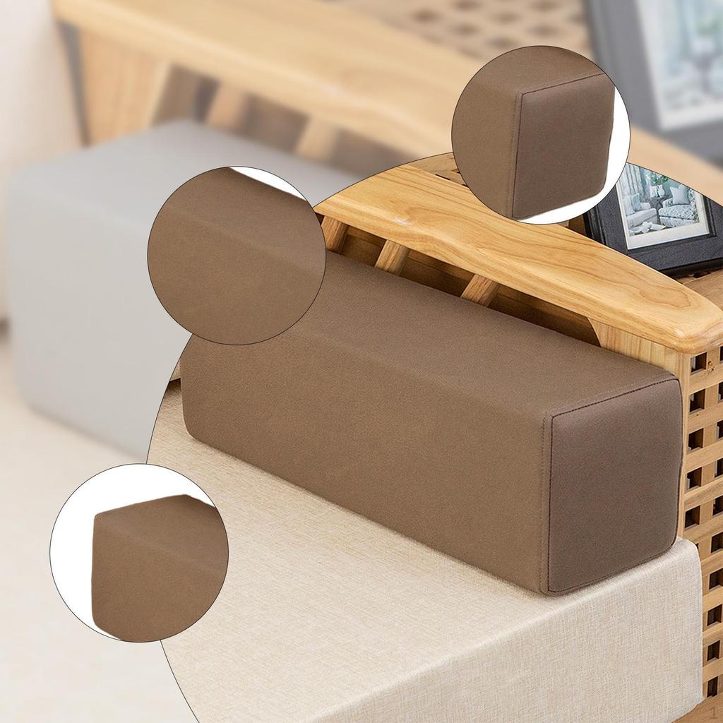 Arm Rest Pillow Pad Bolster with Removable Washable Pillowcase, Armrest Cushion for Couch Armchair