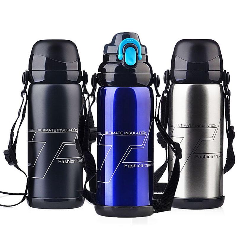Large Capacity Insulation Cup 800ml Vacuum Flasks Portable Stainless Steel Thermos Cup Water Bottle Travel Tea Mug Office Thermos Cup