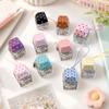 Polka Dot Finger Keyboard Caps DIY Keyboard Pinch Toy Relaxing Fidget Keychain