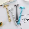 4PCS Creative Plastic Gel Pen Imitation Metal Hammer Black Ink Stationary Student School Office Writing Supplies Random Color