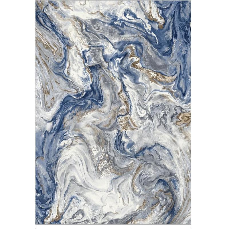 Dywan w stylu skandynawskim ze wzorem marmuru, do salonu, w pełni pokrywający podłogę, z matą antypoślizgową, do sypialni, kuchni, zimowe maty zapewniające ciepło