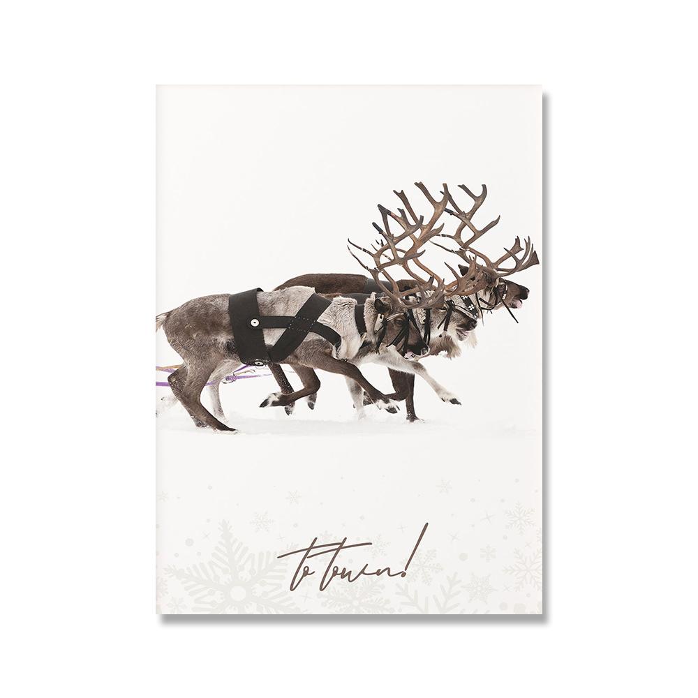 

Рождественский стиль, настенная живопись на холсте, Санта-Клаус с санями, принты, скандинавский плакат, настенная картина, гостиная, домашний декор 21x30cm No Framed