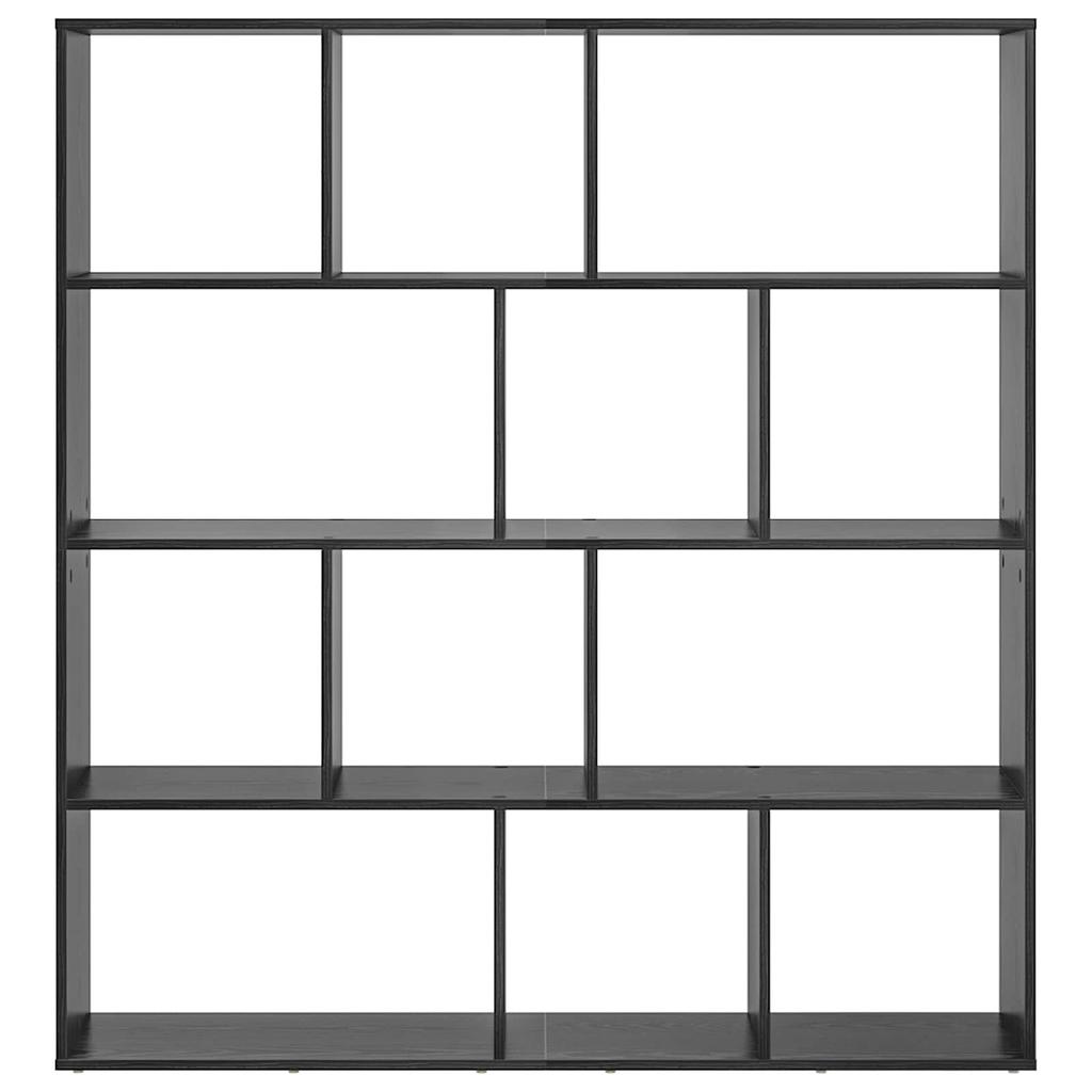 Bookshelf Black Oak Look 132 x 29 x 141.5 cm