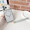 Creative Contrasting Color Polka Dot Magnetic Attraction Is Suitable for Apple 18promax Mobile Phone Case with Lanyard IPhone15 Anti-drop Sheath.