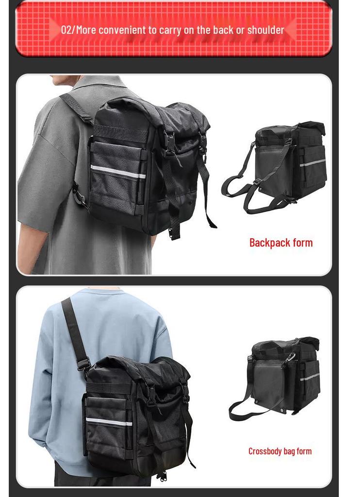 Wu Ji CU530 Quick Release Waterproof Motorcycle Saddlebags - Touring Panniers Accessories